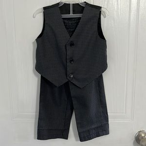 Toddler boys suit. Black and grey checks 24mos.
